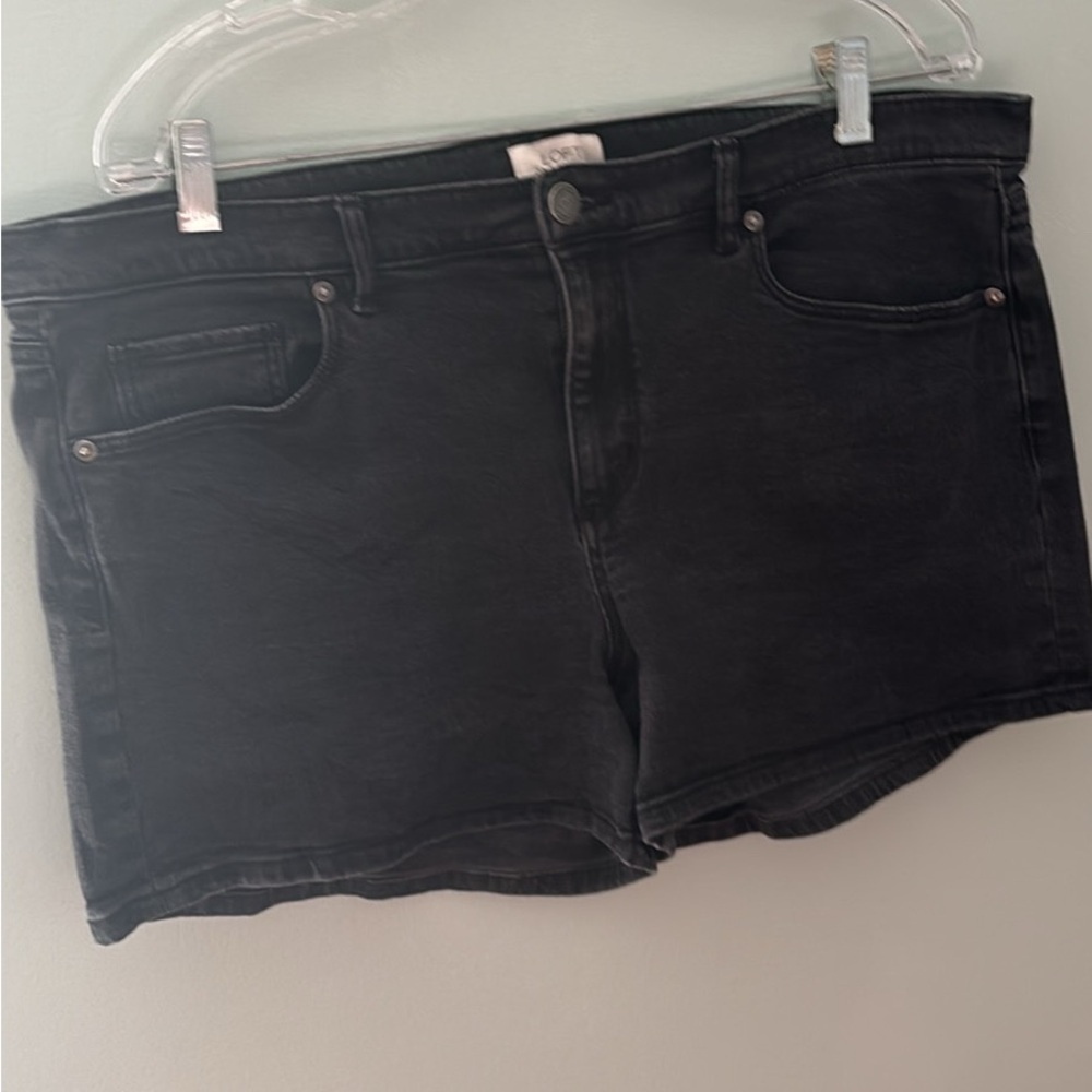 LOFT Women's Black Denim Shorts